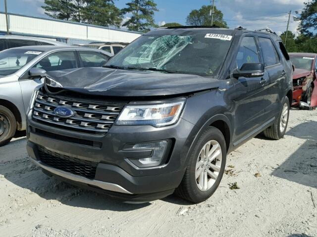 1FM5K7D81HGD24713 - 2017 FORD EXPLORER X GRAY photo 2