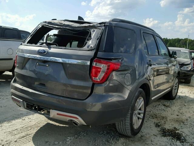 1FM5K7D81HGD24713 - 2017 FORD EXPLORER X GRAY photo 4