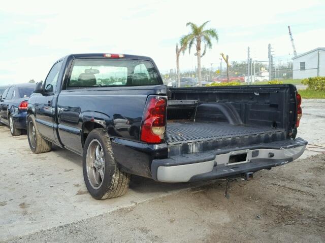 1GCEC14X65Z299605 - 2005 CHEVROLET SILVERADO BLACK photo 3