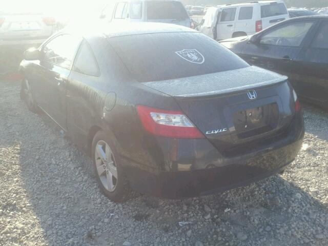 2HGFG12808H559846 - 2008 HONDA CIVIC EX BLACK photo 3
