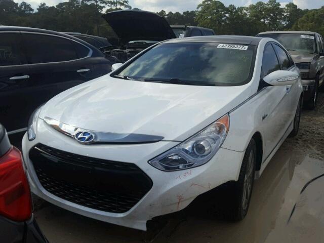 KMHEC4A41EA116293 - 2014 HYUNDAI SONATA HYB WHITE photo 2