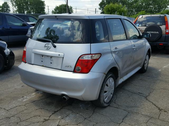 JTKKT604X65008875 - 2006 TOYOTA SCION XA SILVER photo 4