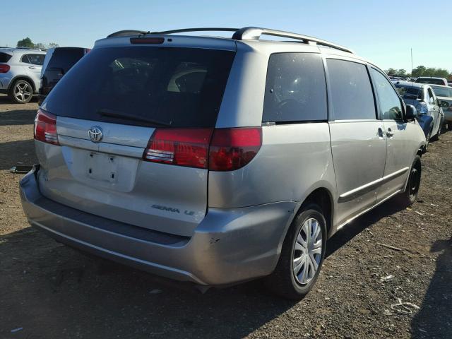 5TDZA23C34S140746 - 2004 TOYOTA SIENNA SILVER photo 4