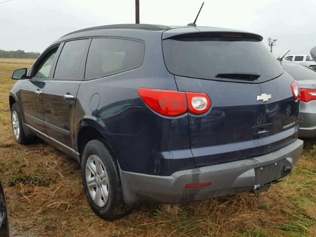 1GNLREED3AJ265882 - 2010 CHEVROLET TRAVERSE L BLUE photo 3