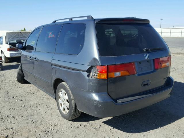 5FNRL18884B093212 - 2004 HONDA ODYSSEY EX BLUE photo 3