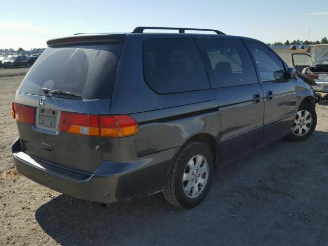 5FNRL18884B093212 - 2004 HONDA ODYSSEY EX BLUE photo 4