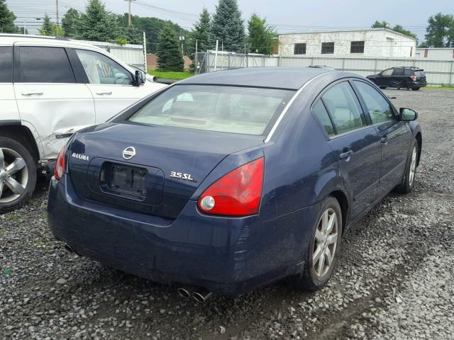 1N4BA41E64C885838 - 2004 NISSAN MAXIMA SE BLUE photo 4