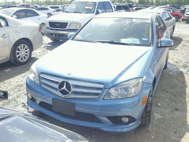 WDDGF5EB5AR102143 - 2010 MERCEDES-BENZ C 300 BLUE photo 9