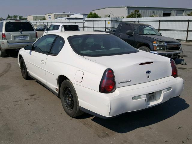 2G1WW12E739284012 - 2003 CHEVROLET MONTE CARL თეთრი ფოტო 3