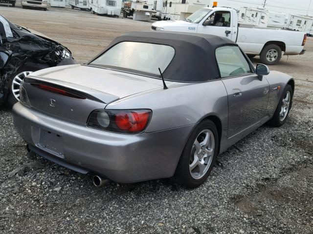 JHMAP1143YT001983 - 2000 HONDA S2000 SILVER photo 4