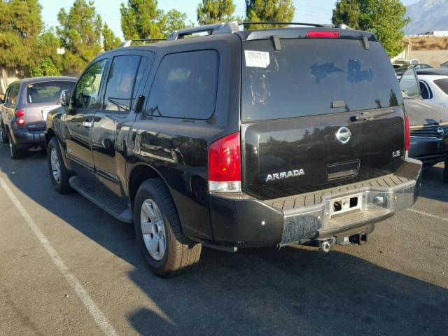 5N1AA08C57N700234 - 2007 NISSAN ARMADA SE BLACK photo 3