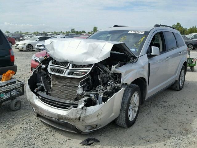 3C4PDCBG2ET210558 - 2014 DODGE JOURNEY SX SILVER photo 2