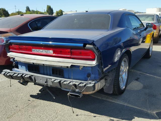 2B3CJ5DTXAH289320 - 2010 DODGE CHALLENGER BLUE photo 4