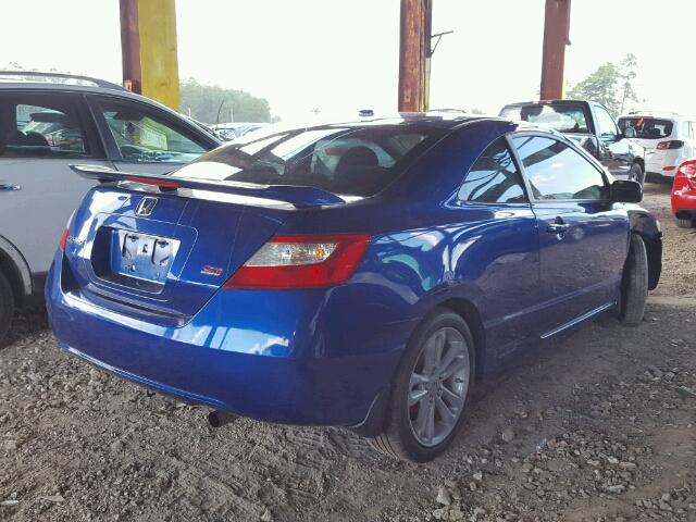 2HGFG21588H704709 - 2008 HONDA CIVIC SI BLUE photo 4