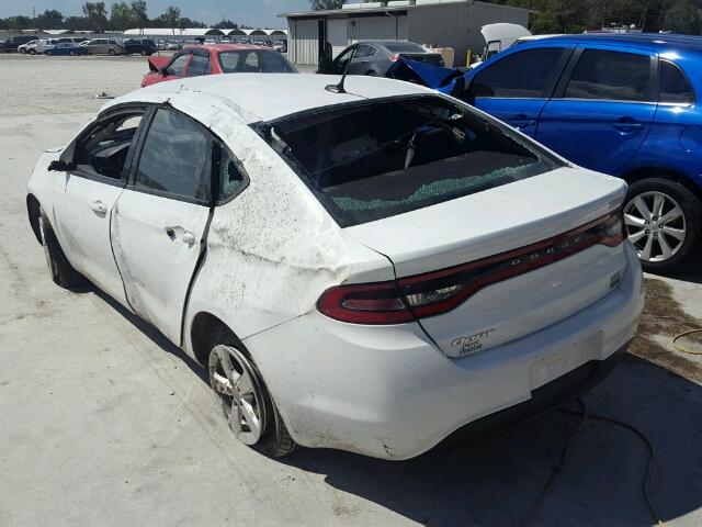 1C3CDFBA0GD604620 - 2016 DODGE DART SXT WHITE photo 3