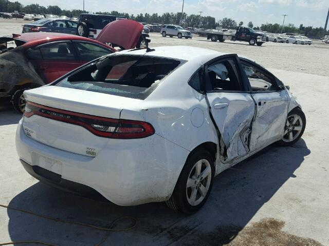 1C3CDFBA0GD604620 - 2016 DODGE DART SXT WHITE photo 4