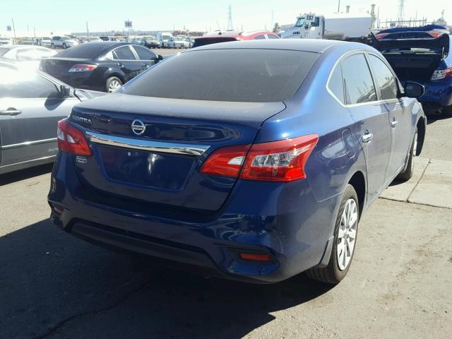 3N1AB7AP9GY320391 - 2016 NISSAN SENTRA S BLUE photo 4