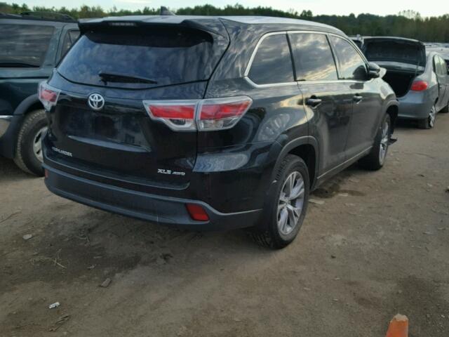 5TDJKRFH5ES025674 - 2014 TOYOTA HIGHLANDER BLACK photo 4