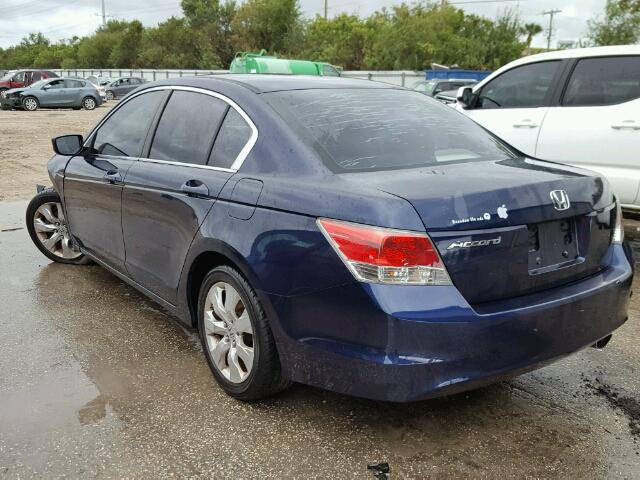 1HGCP26738A003202 - 2008 HONDA ACCORD BLUE photo 3