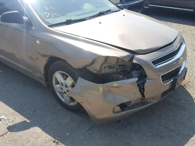 1G1ZG57B38F238045 - 2008 CHEVROLET MALIBU LS თაფლისფერი ფოტო 9