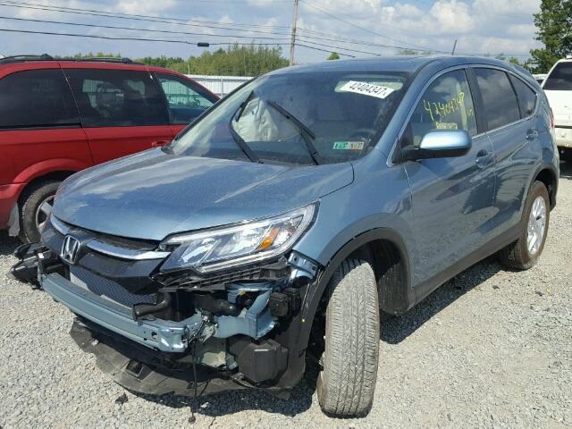 2HKRM4H5XGH658229 - 2016 HONDA CR-V EX BLUE photo 2