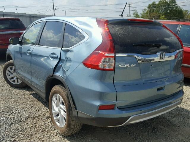 2HKRM4H5XGH658229 - 2016 HONDA CR-V EX BLUE photo 3