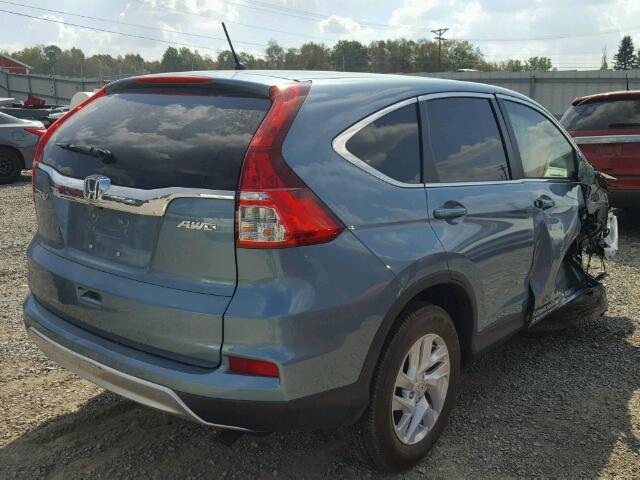 2HKRM4H5XGH658229 - 2016 HONDA CR-V EX BLUE photo 4