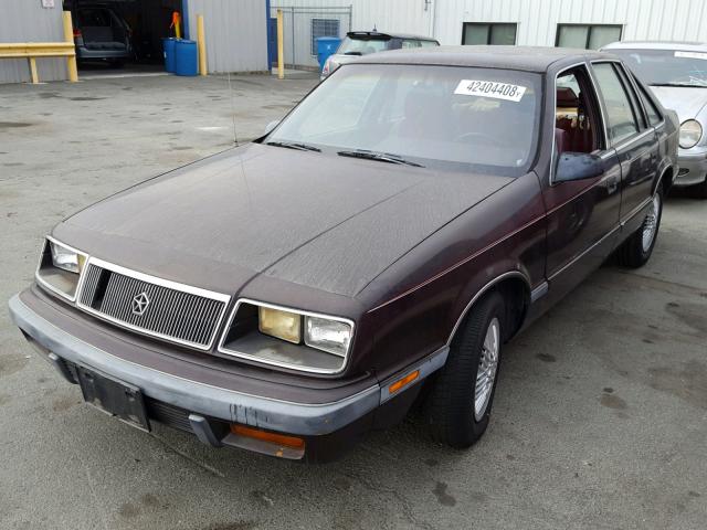 1C3BH48K6KN518753 - 1989 CHRYSLER LEBARON 紫色 照片 2