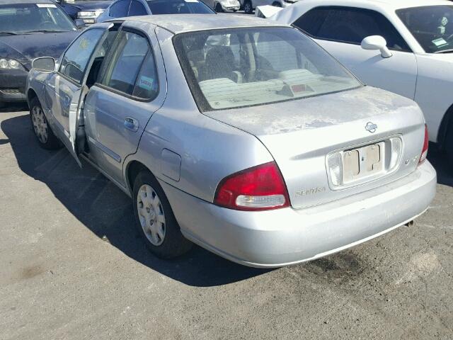 3N1CB51D02L647013 - 2002 NISSAN SENTRA XE SILVER photo 3