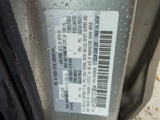 JM1CR293170139544 - 2007 MAZDA 5 GRAY photo 10