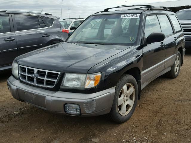 JF1SF6551WH772831 - 1998 SUBARU FORESTER S BLACK photo 2