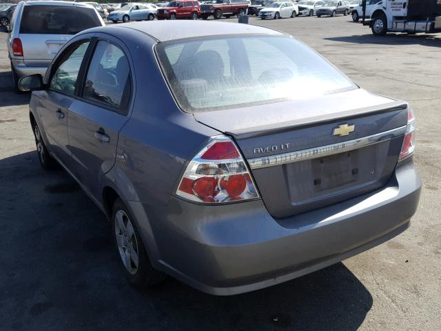 KL1TD5DE3AB087586 - 2010 CHEVROLET AVEO LS GRAY photo 3