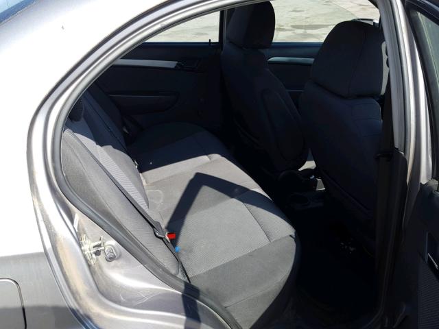 KL1TD5DE3AB087586 - 2010 CHEVROLET AVEO LS GRAY photo 6