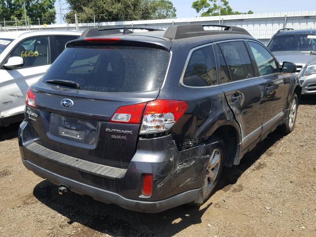 4S4BRDKC4B2398457 - 2011 SUBARU OUTBACK 3. GRAY photo 4