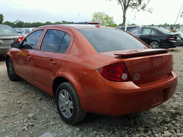 1G1AL52F157552303 - 2005 CHEVROLET COBALT LS ORANGE photo 3