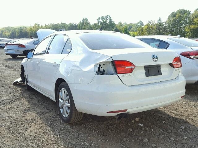 3VWDX7AJ0DM450146 - 2013 VOLKSWAGEN JETTA SE 白色 照片 3