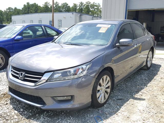 1HGCR3F87EA004437 - 2014 HONDA ACCORD EXL GRAY photo 2