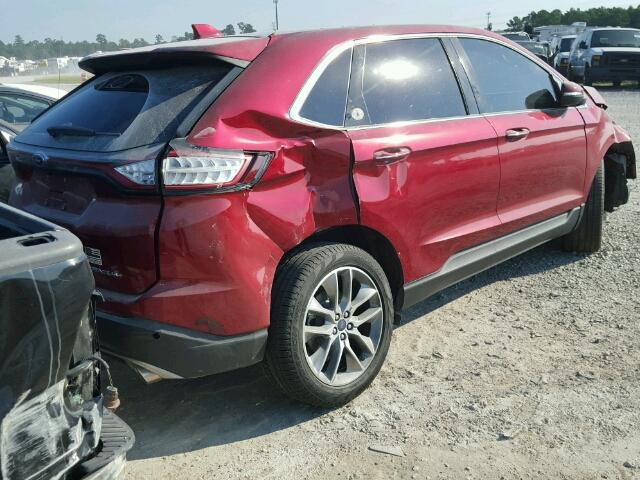 2FMPK3K89GBC51679 - 2016 FORD EDGE TITAN RED photo 4