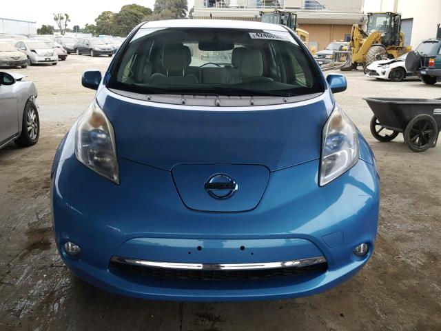 JN1AZ0CP5BT002267 - 2011 NISSAN LEAF SV BLUE photo 9