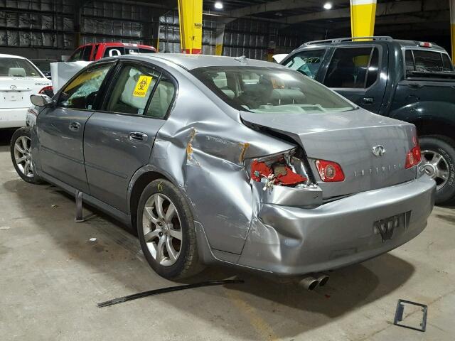 JNKCV51F96M613748 - 2006 INFINITI G35 SILVER photo 3