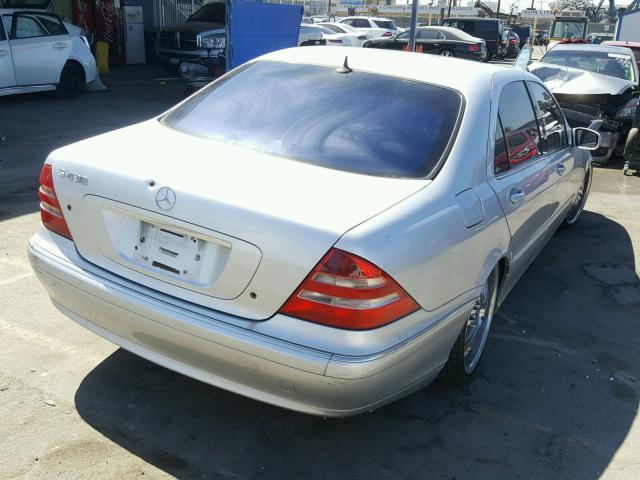 WDBNG70J02A243256 - 2002 MERCEDES-BENZ S 430 SILVER photo 4