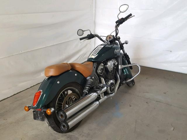 56KMSB005J3124735 - 2018 INDIAN MOTORCYCLE CO. SCOUT GREEN photo 4
