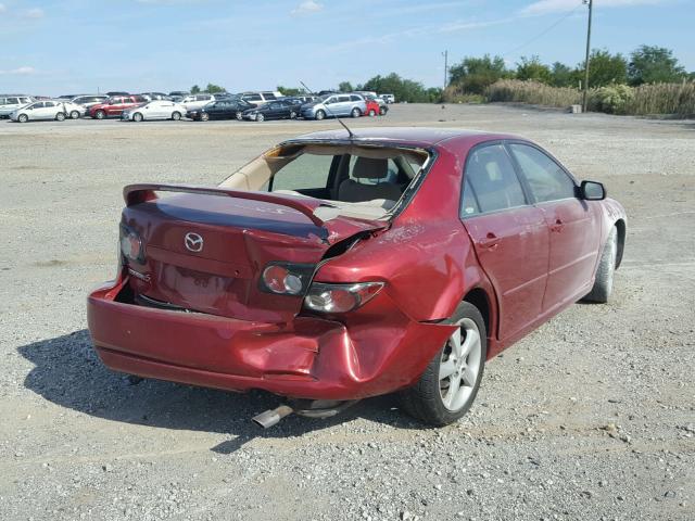 1YVHP80CX65M35234 - 2006 MAZDA 6 I RED photo 4