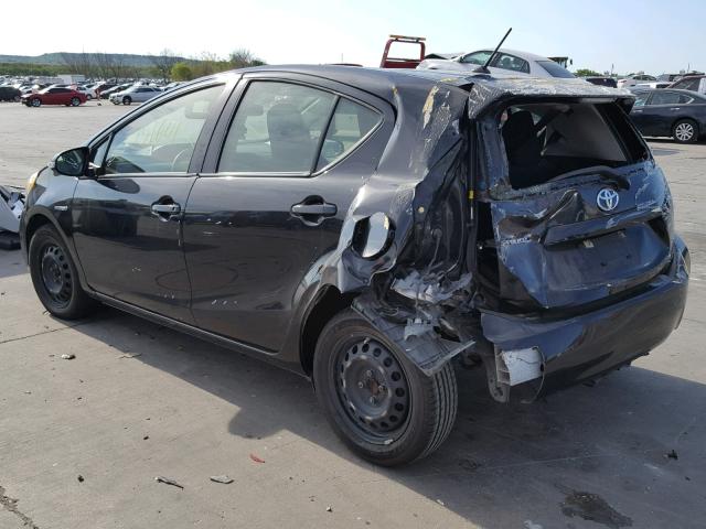 JTDKDTB38D1537401 - 2013 TOYOTA PRIUS C BLACK photo 3