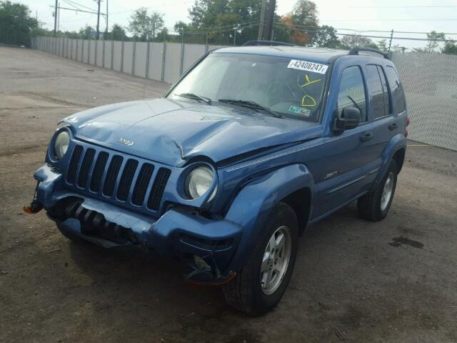 1J4GL58K73W529207 - 2003 JEEP LIBERTY LI BLUE photo 2