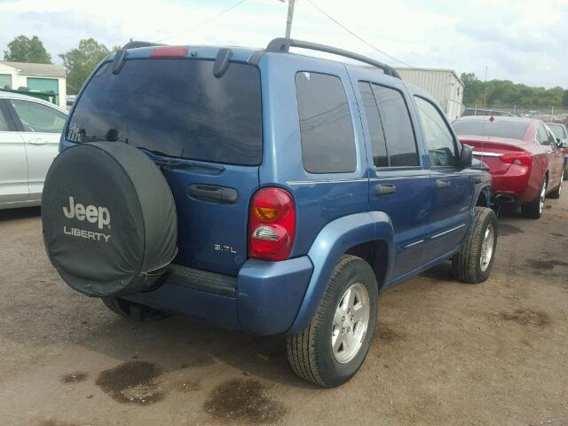 1J4GL58K73W529207 - 2003 JEEP LIBERTY LI BLUE photo 4