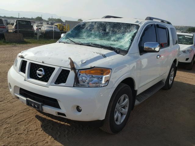 5N1BA0ND1AN615559 - 2010 NISSAN ARMADA SE WHITE photo 2