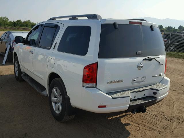 5N1BA0ND1AN615559 - 2010 NISSAN ARMADA SE WHITE photo 3