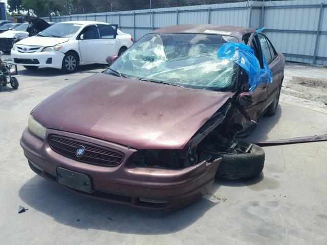 2G4WB55K511317978 - 2001 BUICK REGAL LS MAROON photo 2
