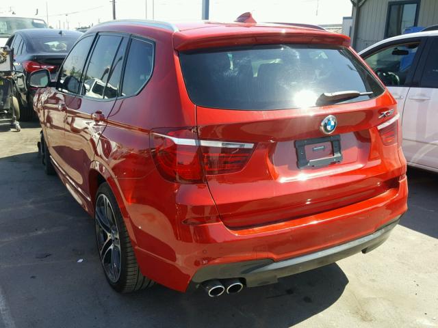 5UXWZ7C38H0V92675 - 2017 BMW X3 SDRIVE2 RED photo 3